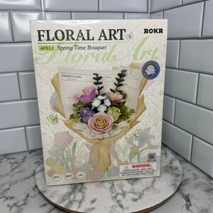 ROKR Floral Art Spring Time Bouquet AF01J DIY 3D Wooden Puzzle Kit 165 Pieces